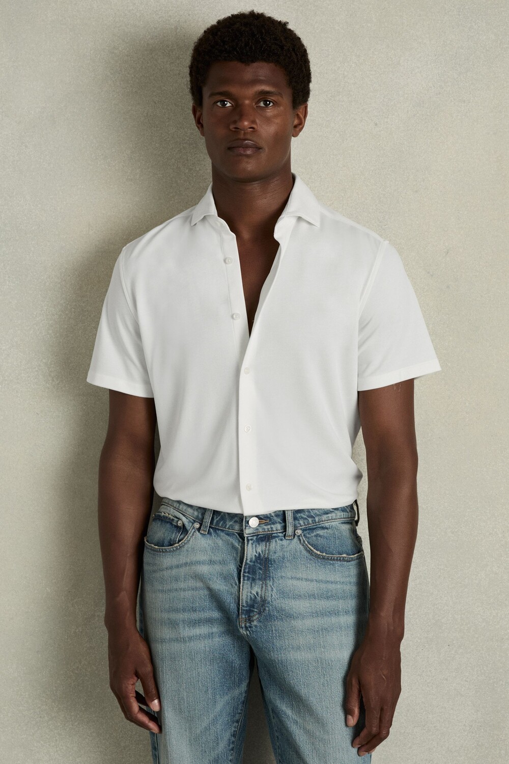 

Рубашка Robbie из модальной смеси Reiss, белый