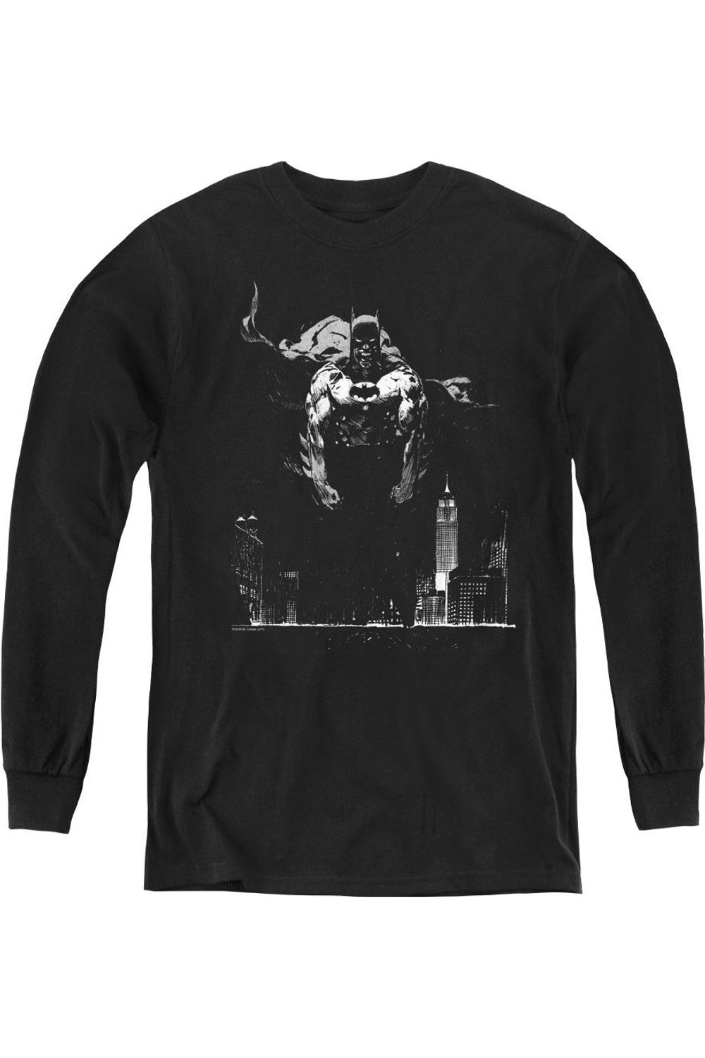 

Футболка Batman Dirty City Youth с длинным рукавом Gildan, черный
