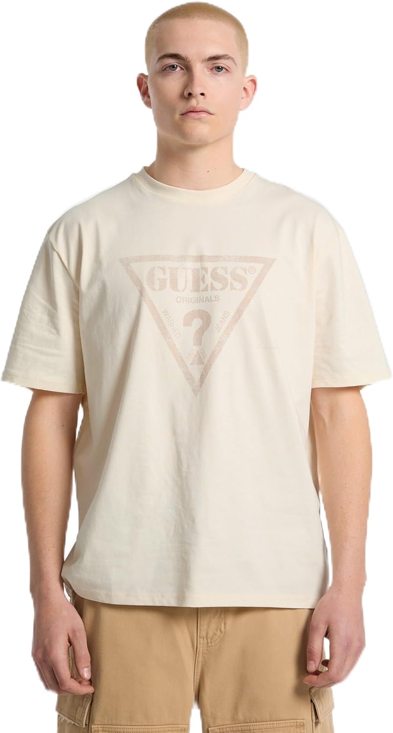 

Футболка GUESS Originals Eco Vintage с треугольными чашечками, Sandy Shore, Бежевый, Футболка GUESS Originals Eco Vintage с треугольными чашечками, Sandy Shore