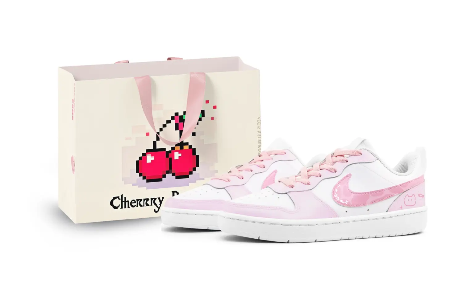 

Детские скейтерские кеды Court Borough Nike, розовый