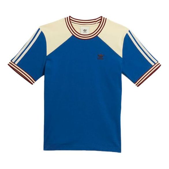 

Футболка Men's adidas originals College Splicing Contrasting Colors Short Sleeve Navy Blue T-Shirt HC1652