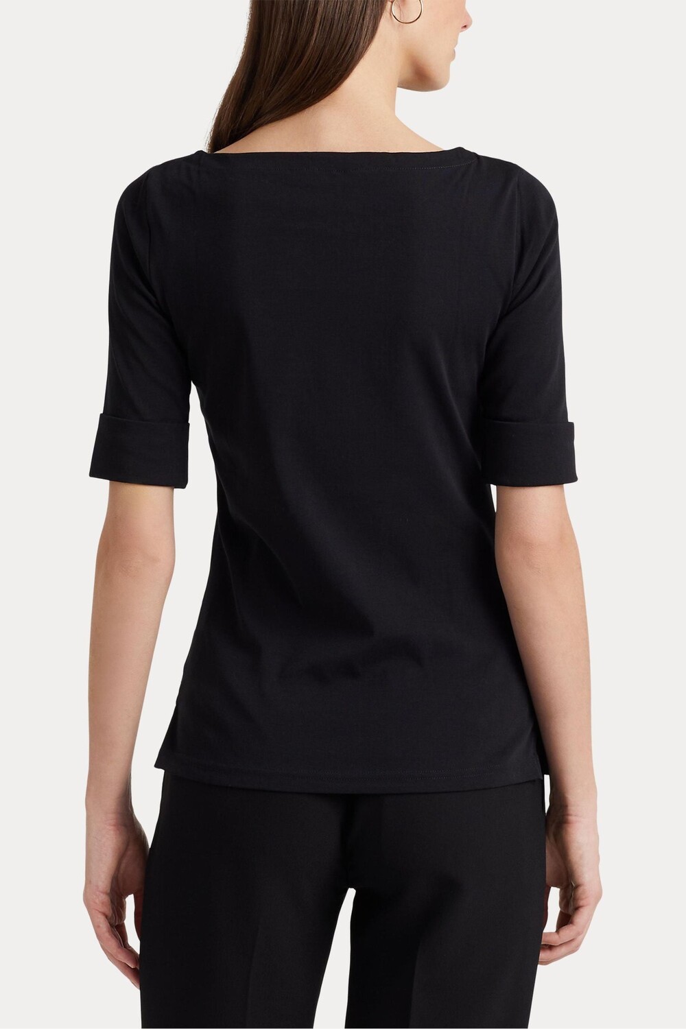 Топ Ralph Lauren Lauren Judy из эластичного хлопка Lauren Ralph Lauren, черный — фото 2