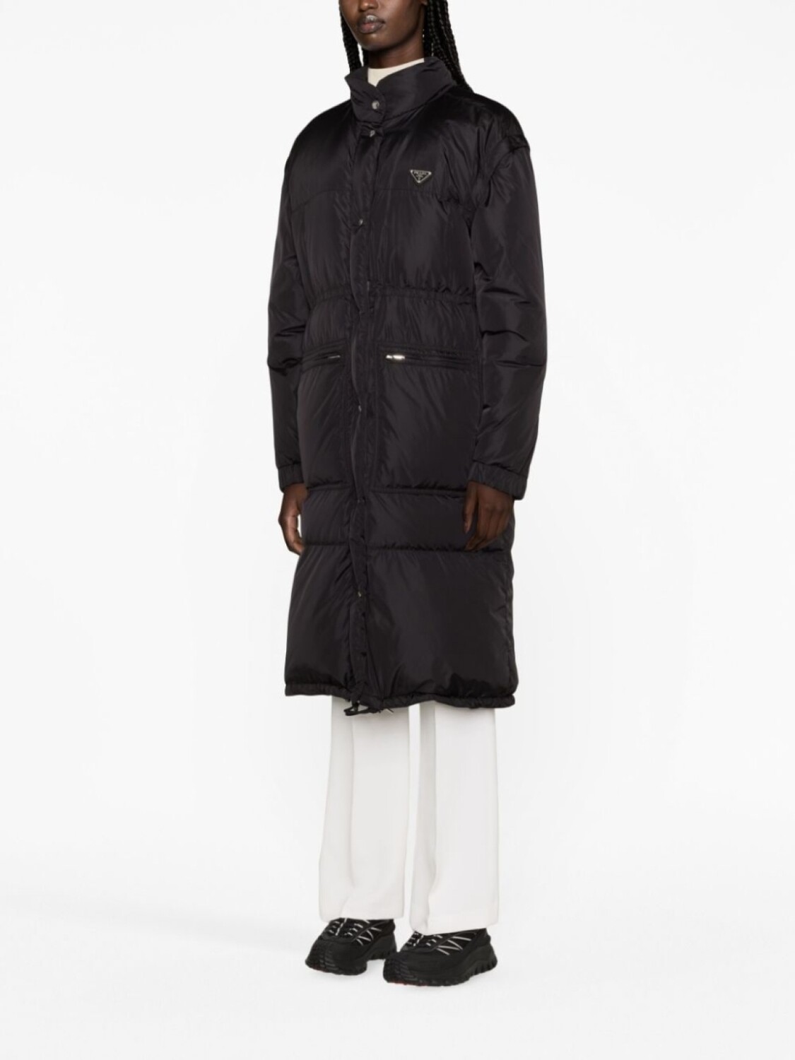

Prada пуховик Re-Nylon, черный