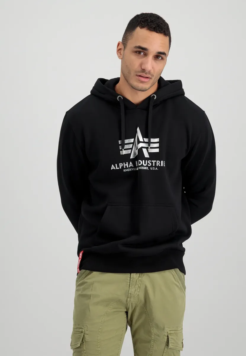 

Толстовка Alpha Industries " Alpha Industries Мужчины - Толстовки Базовая толстовка с принтом из фольги ", черный