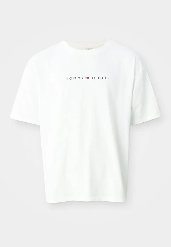 Оригинальная футболка с логотипом, пижамная майка Tommy Hilfiger, Optic White — фото 4