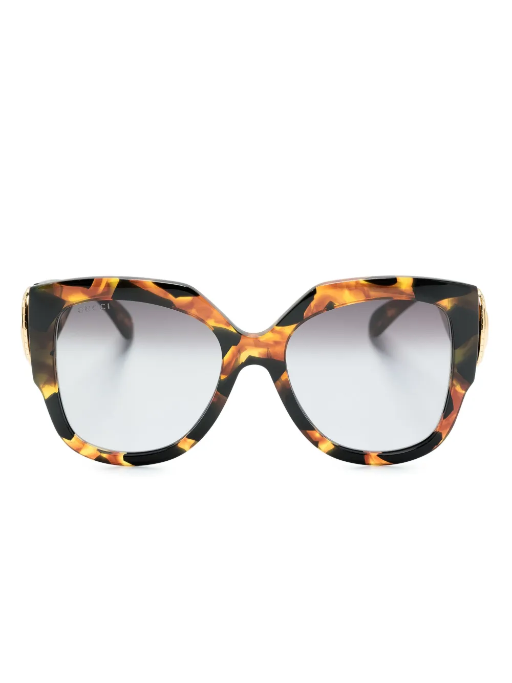 

Солнцезащитные очки черепаховой расцветки Gucci Eyewear, коричневый