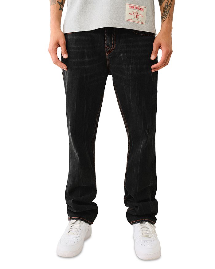 

Прямые джинсы Ricky в черной стирке True Religion, черный