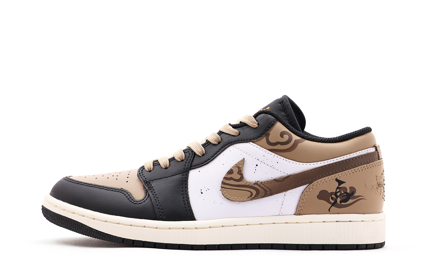 

Кроссовки Air 1 Leather с амортизацией, противоскользящие, износостойкие, низкие, винтажные, унисекс Jordan, черный