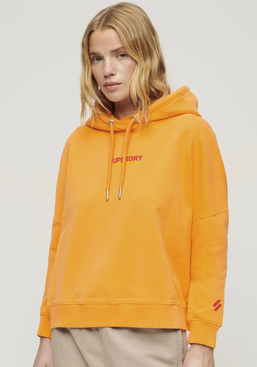 

Толстовка с капюшоном Superdry "SPORTSWEAR LOGO BOXY HOOD", цвет Pop Orange