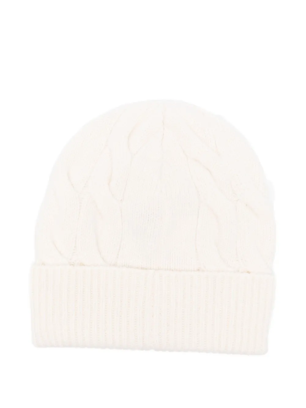 

Шерстяная шапка вязаная косичками Gran Sasso, белый