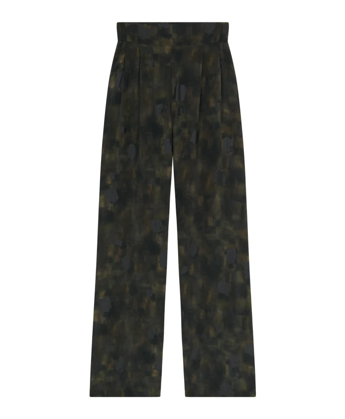 

Свободные шелковые брюки с принтом Климта Cortana, зеленый