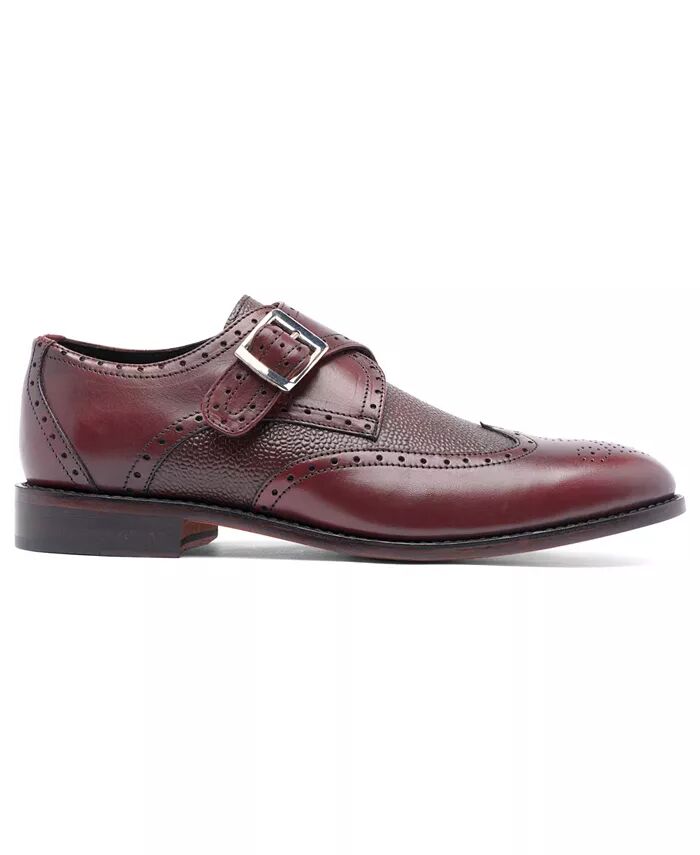Мужские туфли Roosevelt III Single Monkstrap Wingtip Goodyear Anthony Veer, красный — фото 2