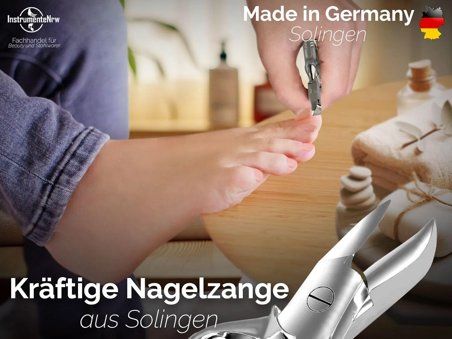 Кусачки для толстых ногтей Solingen с буферной пружиной, 14 см Instrumentenrw — фото 2