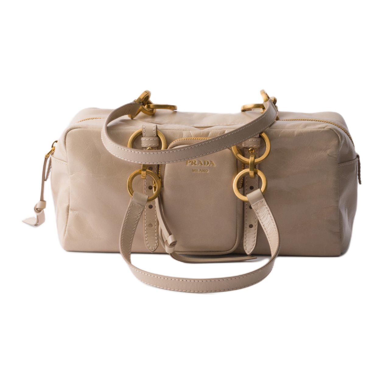 

PRADA Средняя женская сумка через плечо из телячьей кожи Dangle Pink