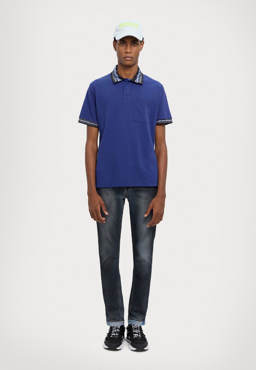 

Рубашка поло CHAIN COLLAR Versace Jeans Couture, синий