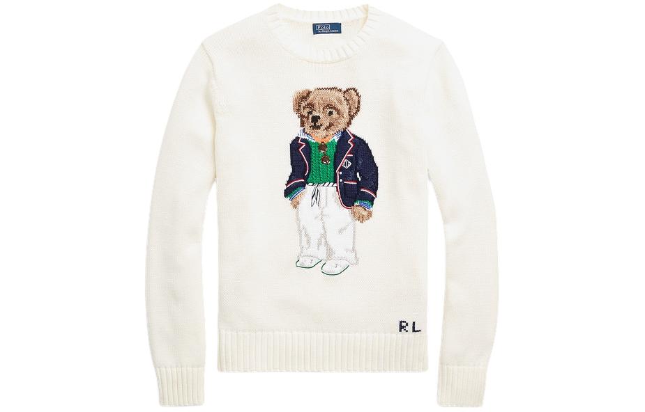 Polo Ralph Lauren Вязаный свитер SS24 женский кремовый — фото 3