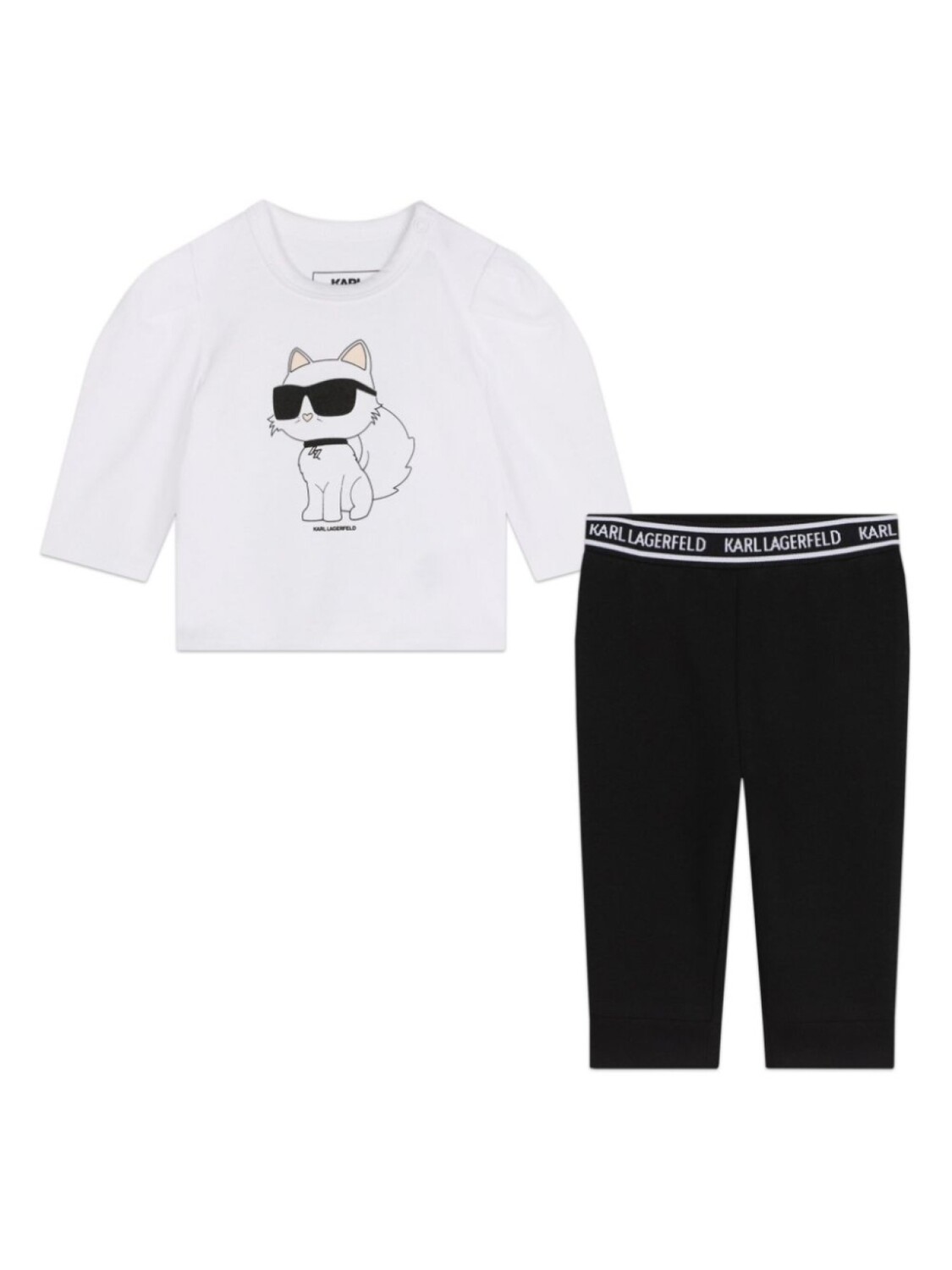 

Karl Lagerfeld Kids комплект из футболки и легинсов, белый