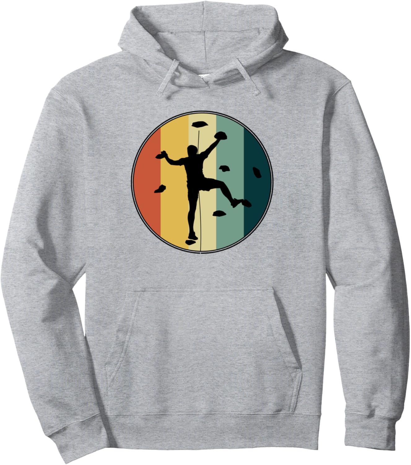 

Худи в стиле ретро с графическим принтом для скалолазания, боулдеринга, альпинизма Climbing Gift Bouldering Climber Rock Climbing, серый