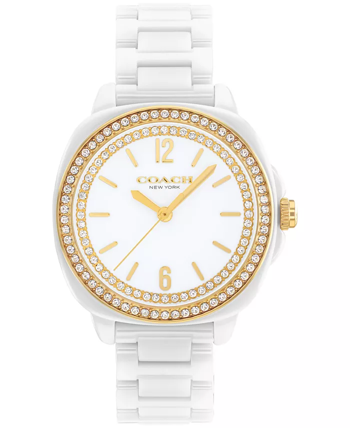 

Женские часы Kitt White Ceramic с браслетом, 34мм Coach