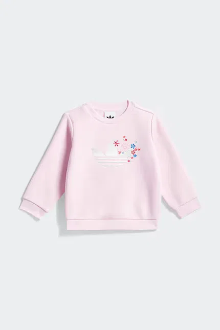 Детский спортивный костюм из трикотажа Adidas Originals, розовый — фото 2