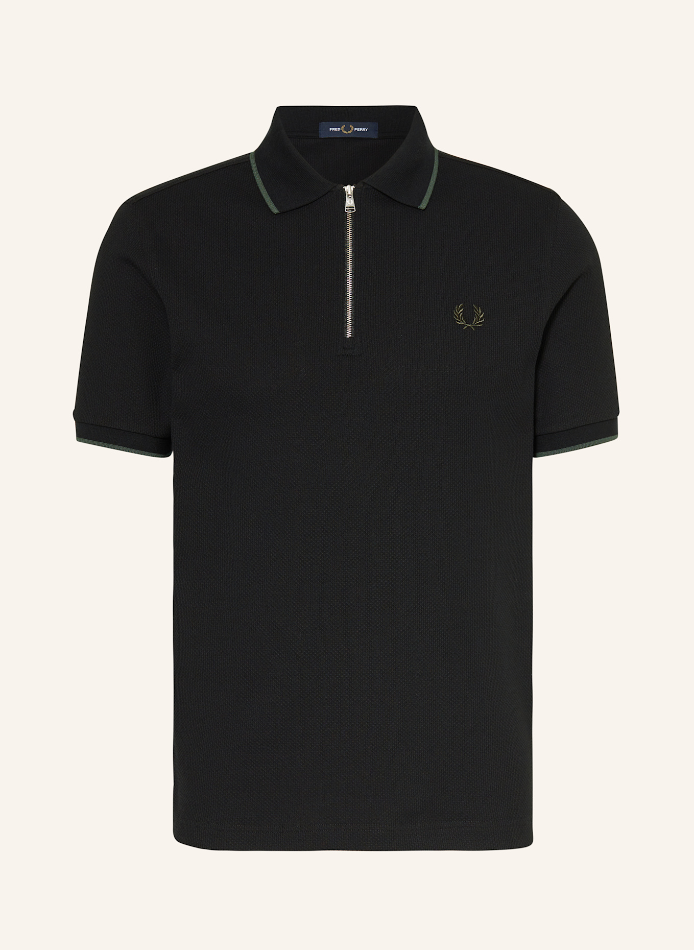 

Рубашка поло из пике Fred Perry, черный