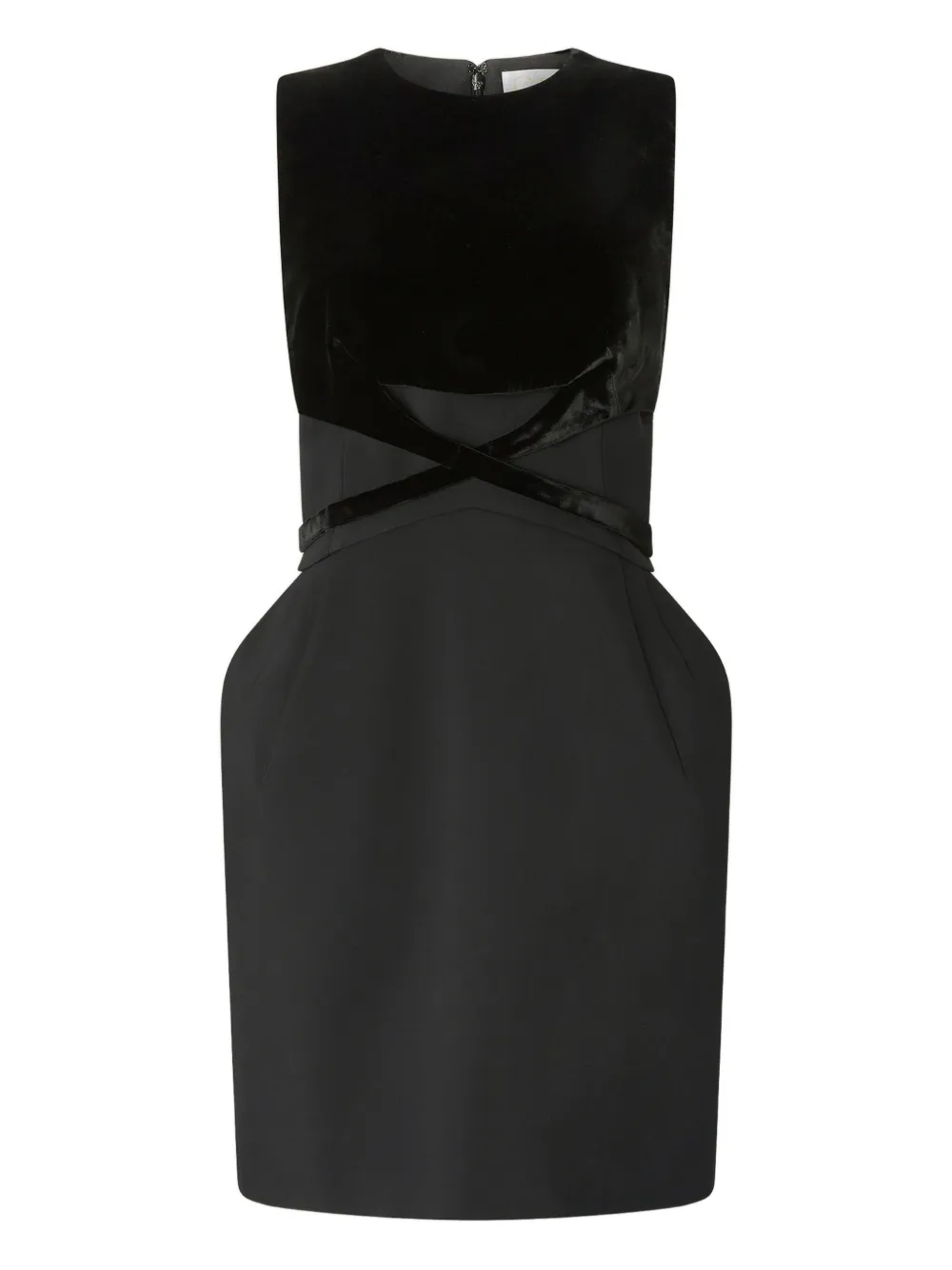 

Бархатное платье мини Genny, черный