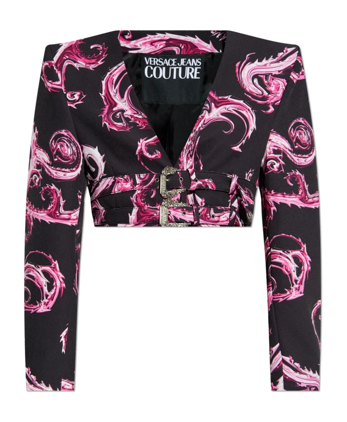 

Короткий пиджак Versace Jeans Couture, черный