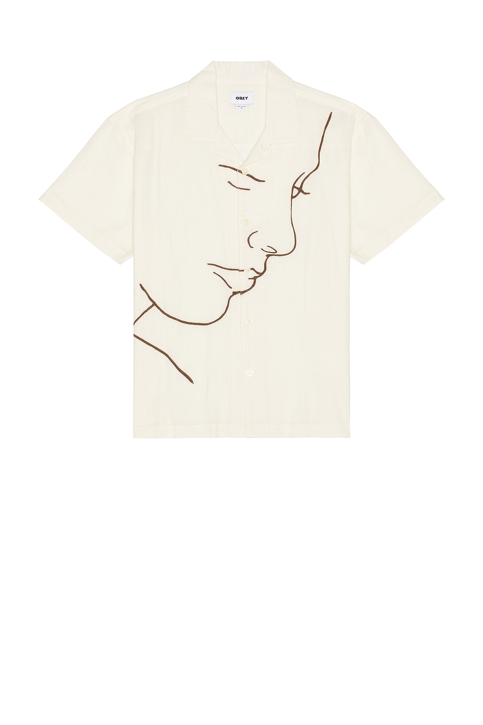 

Frances рубашка в тканевой технике Obey, unbleached multi