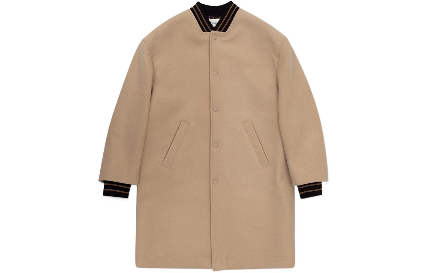 

Детские шерстяные пальто с круглым вырезом, средней толщины Fendi, бежевый