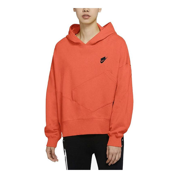 

Свитер irregular hooded hedging hoodie orange Nike, оранжевый