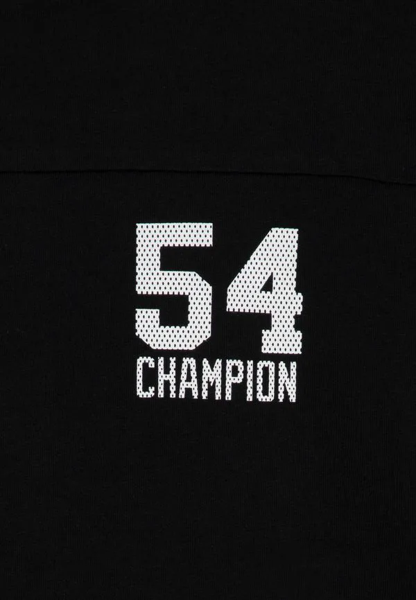 Футболка с круглым вырезом в баскетбольном стиле с принтом Champion, Black/White — фото 3