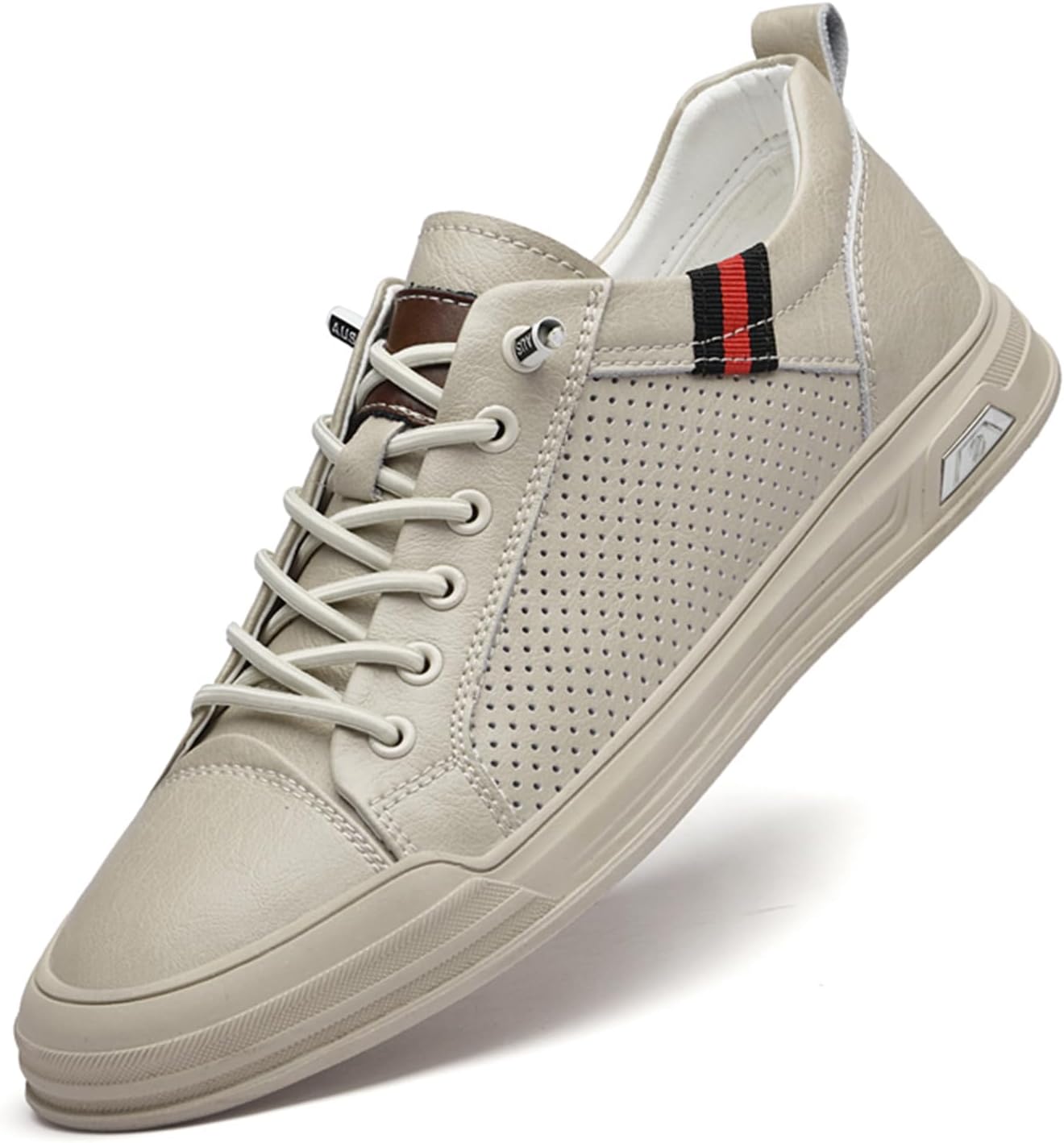 

Мужские повседневные обувь, модные кожаные низкие кеды, дышащие удобные прогулочные туфли для мужчин Abborora, хаки