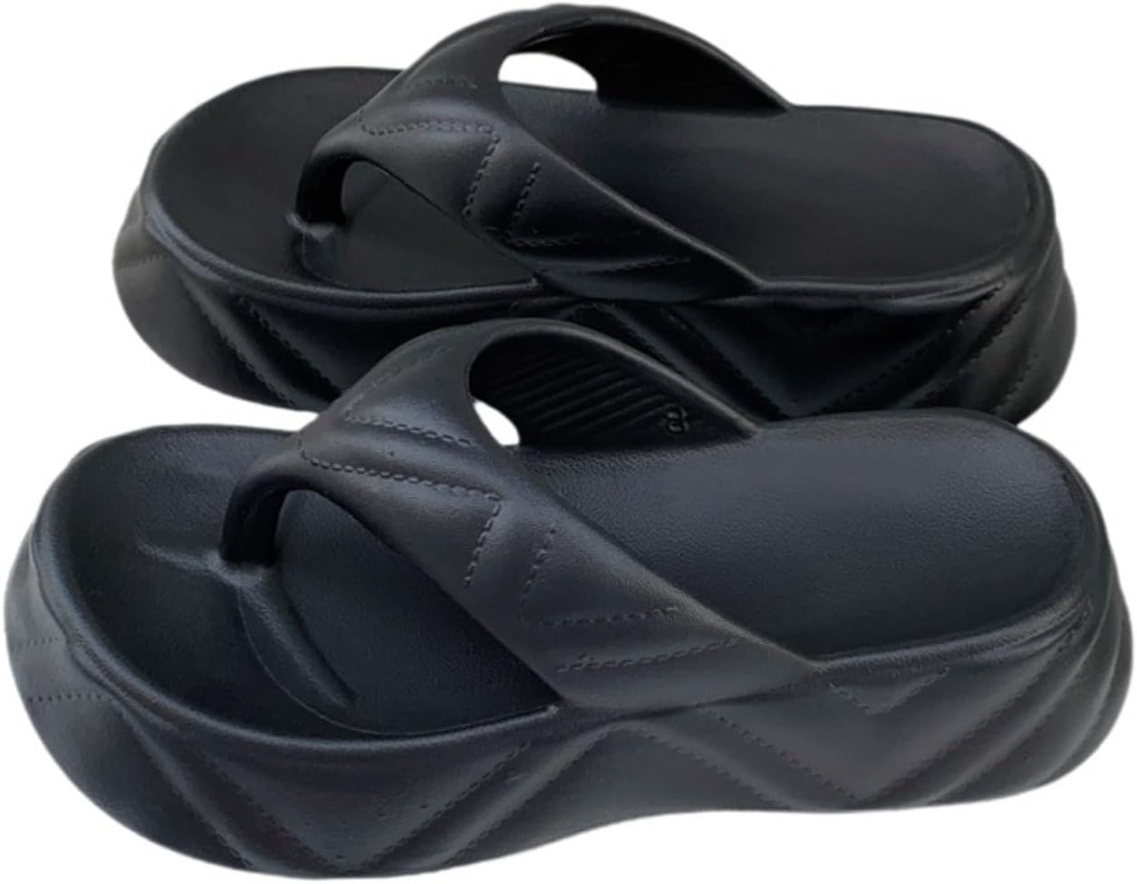 

Тапочки-подушечки для женщин и мужчин, сандалии-шлепанцы, шлепанцы «Облачные шлепанцы» с толстой подошвой и амортизацией Srdmuph, черный