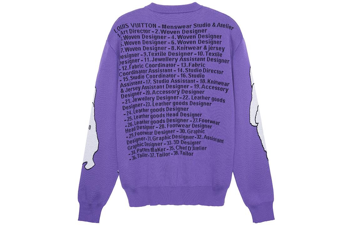 Новые квартальные продукты LV Sweater Men Louis Vuitton, фиолетовый — фото 3