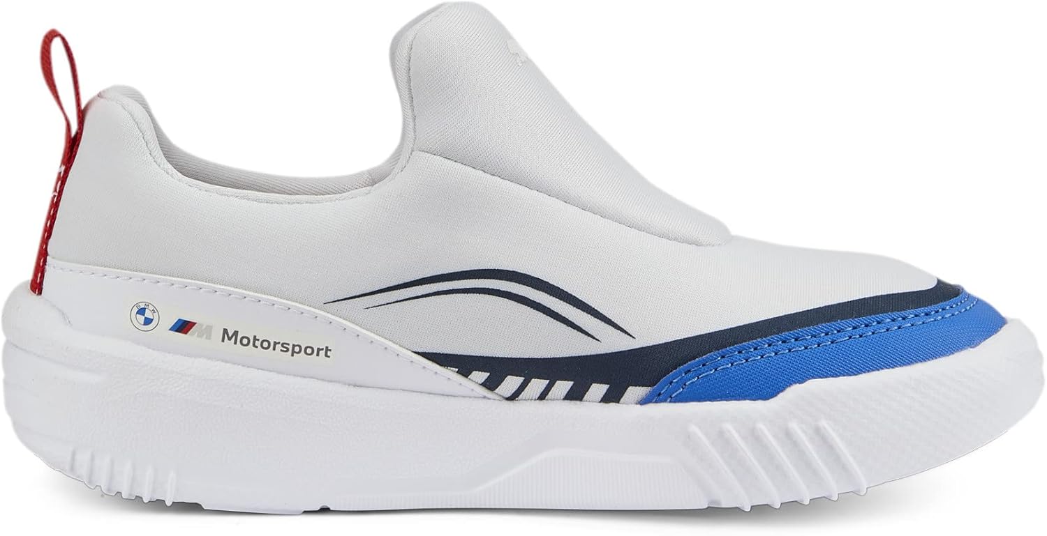 Детские кроссовки Puma Unisex BMW M Motorsport без застежек, серый — фото 4