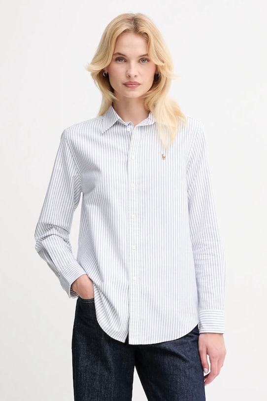 

Хлопковая рубашка Polo Ralph Lauren, фиолетовый