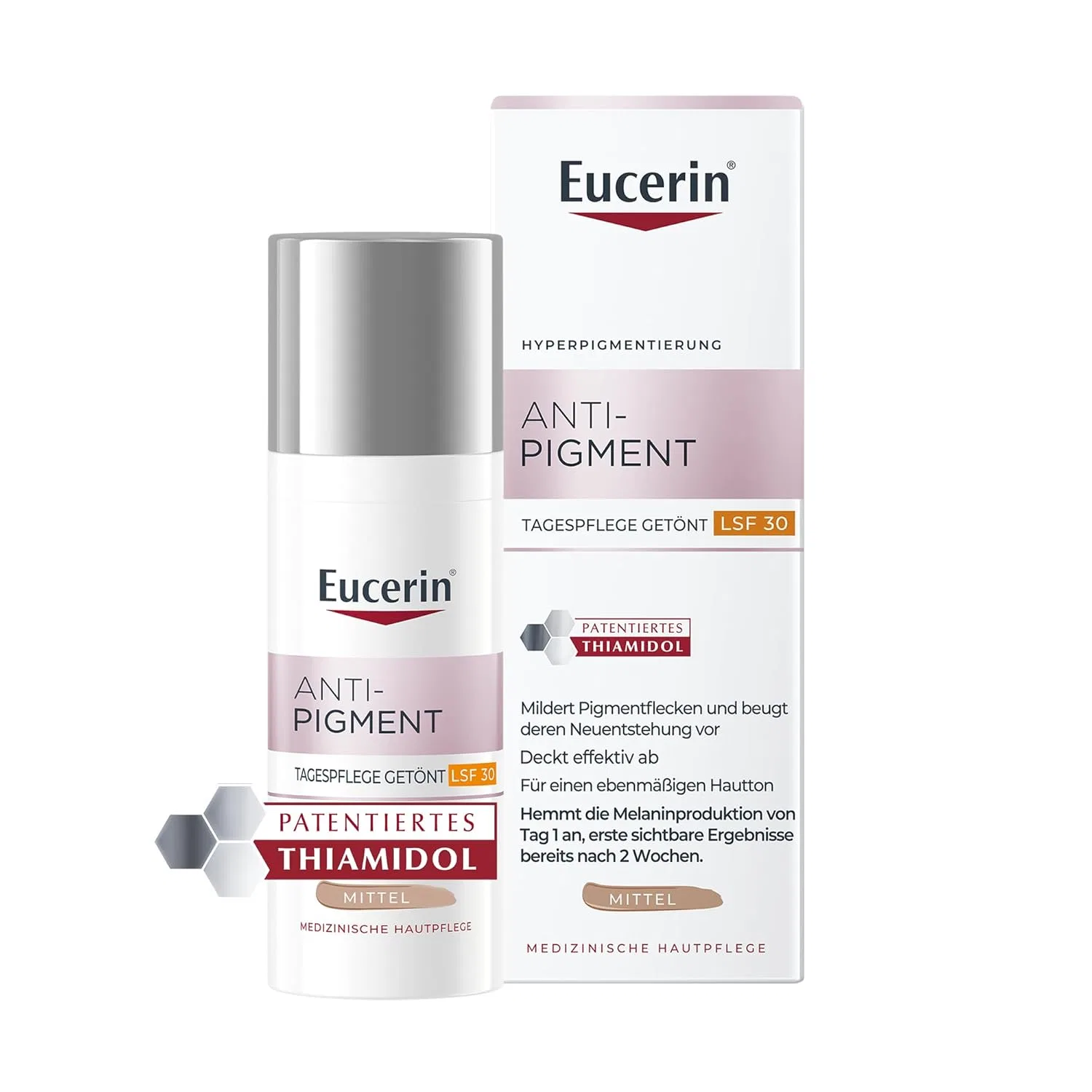 Крем для лица SPF30 EUCERIN Тонирующий дневной «Anti-Pigment» от