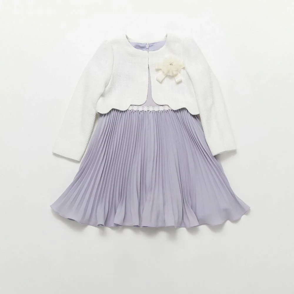 Комплект из 3 предметов: жакет + плиссированное платье + корсаж Branshes, Lavender — фото 2