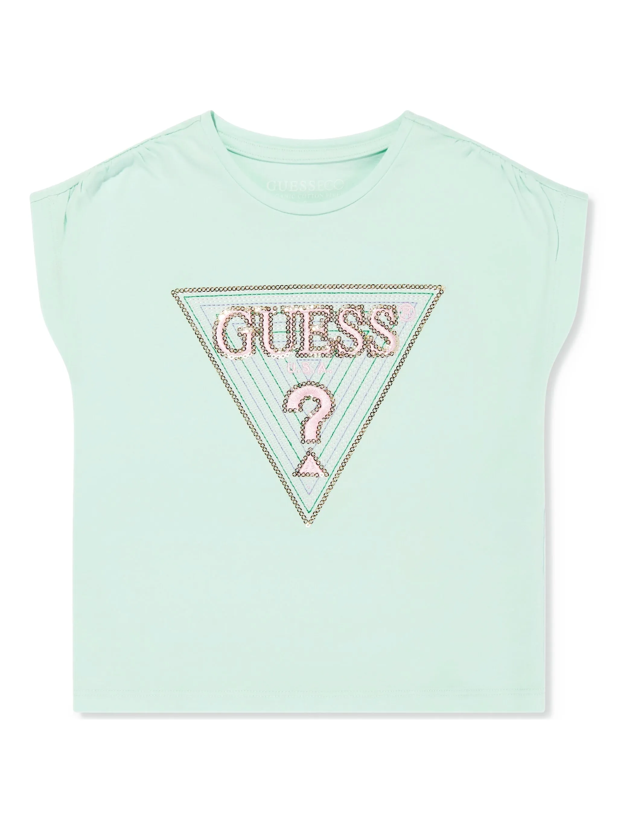 

Футболка с логотипом Guess Kids, зеленый