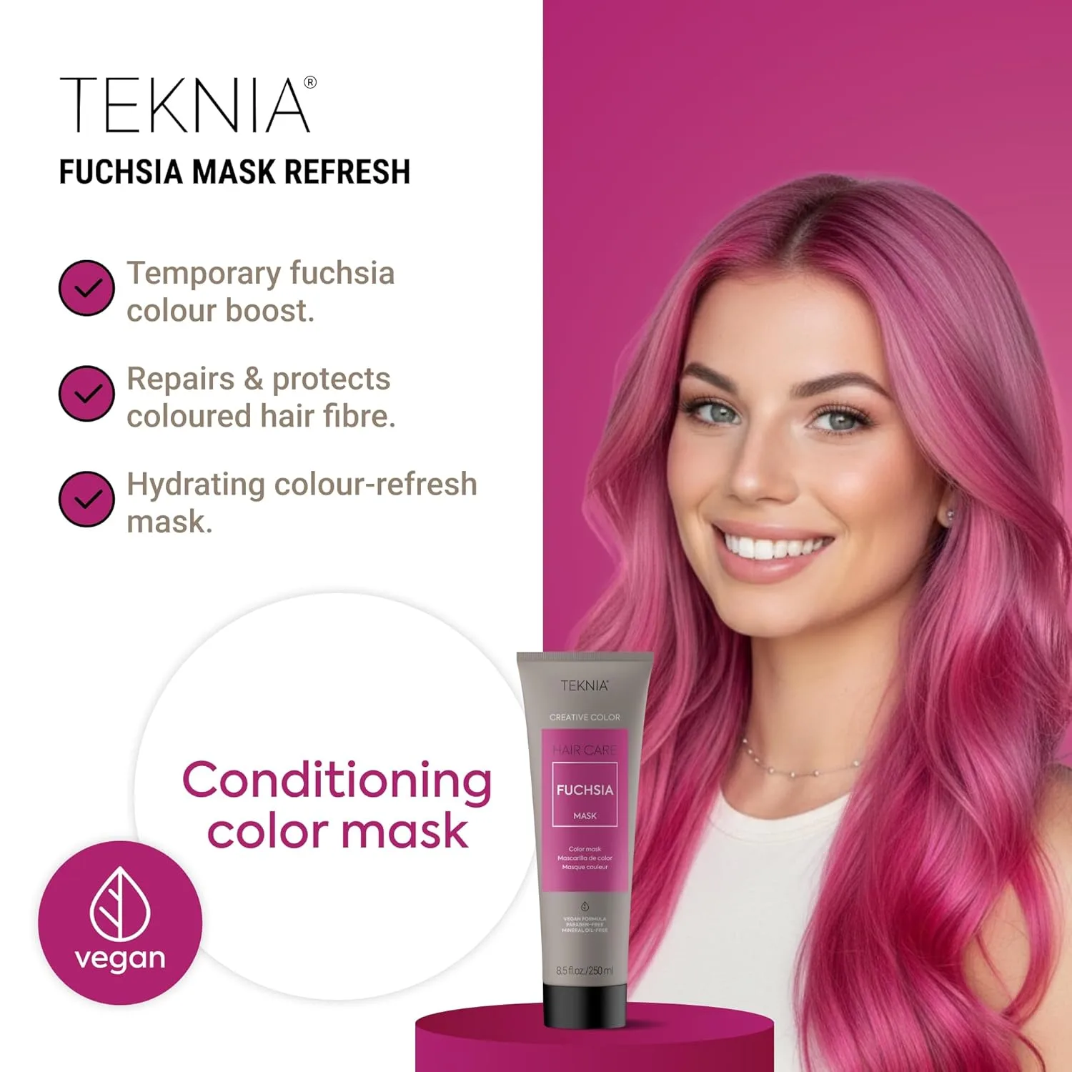 Маска для волос LAKMÉ Teknia Color Refresh, маска для окрашивания волос., Fuchsia — фото 2