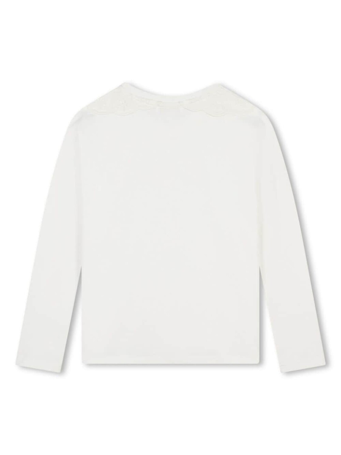 Chloé Kids футболка с вышитым логотипом, белый — фото 2