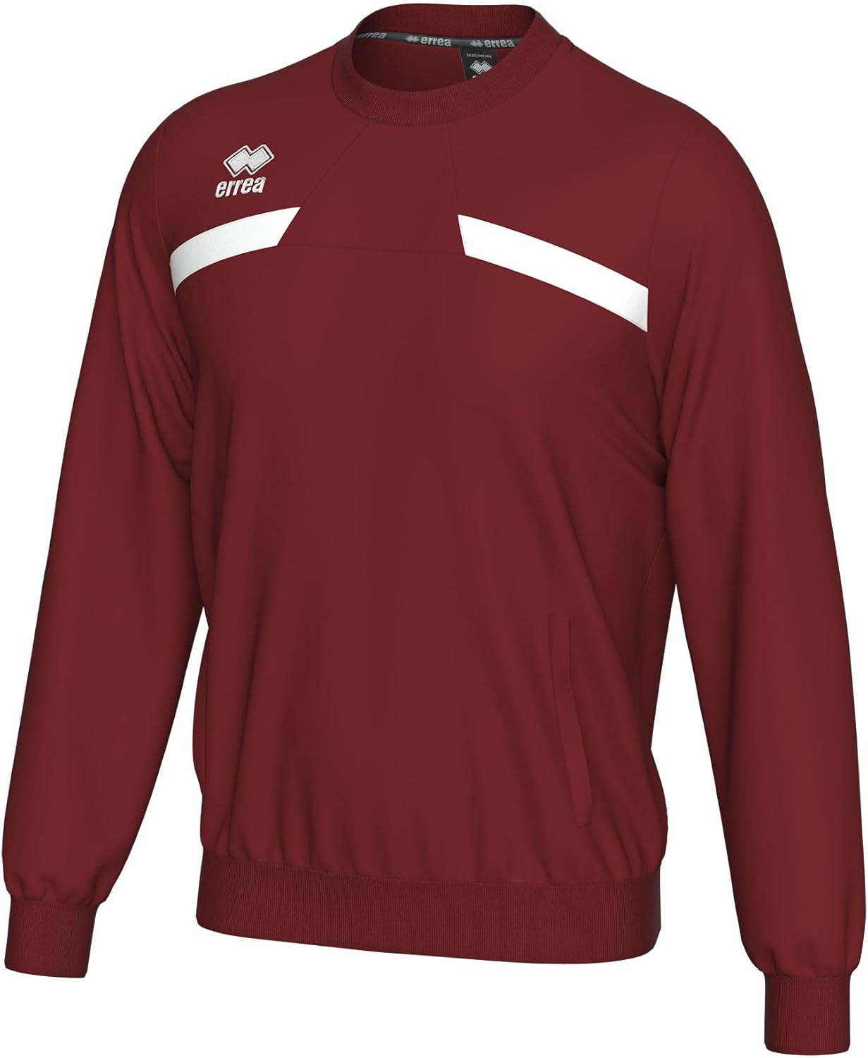 

Мужская спортивная толстовка ERREA MATT, на флисовой подкладке, с боковыми карманами, круглым вырезом, белый/бордовый