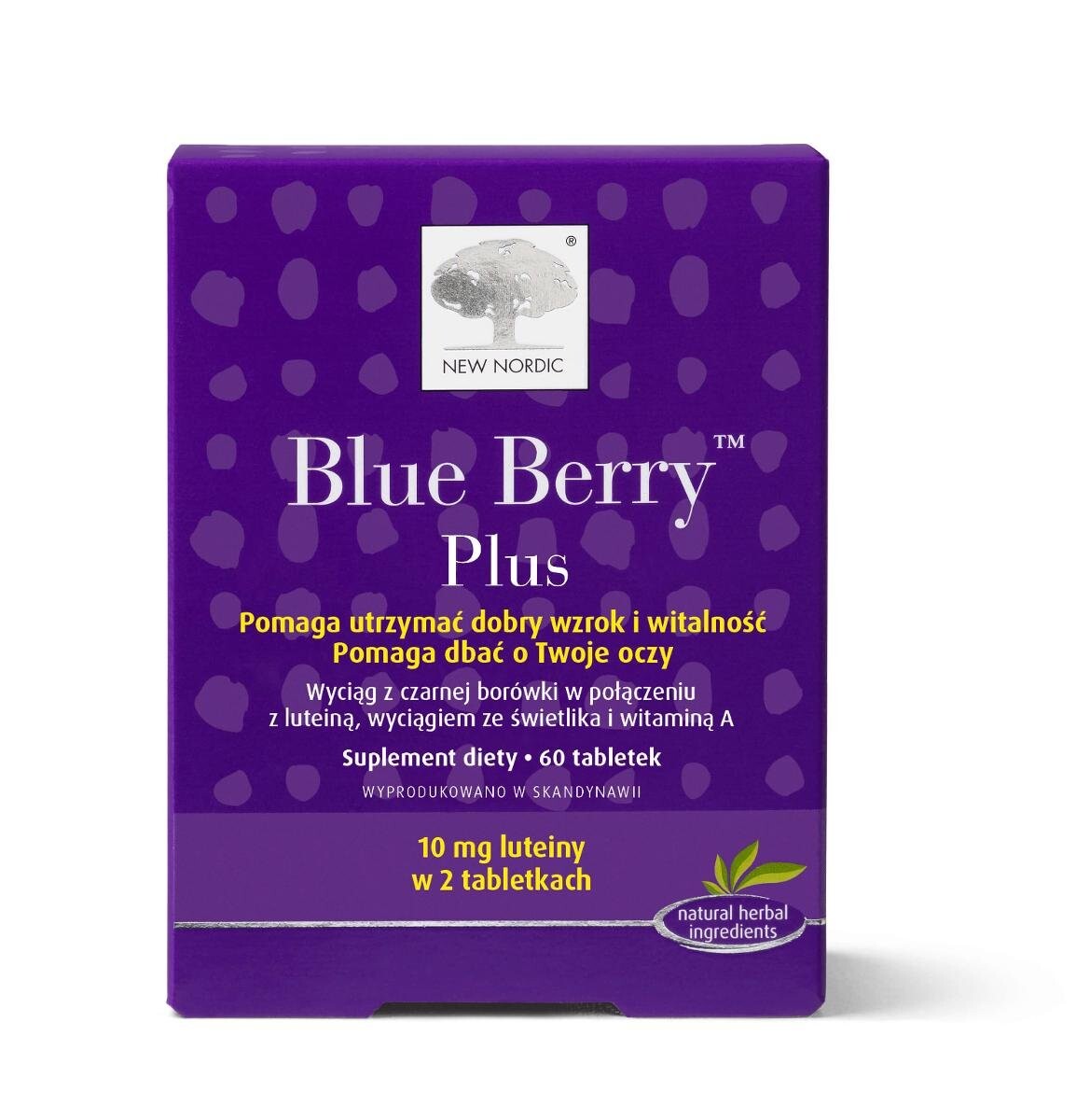 

Blue Berry Plus, лютеин 10 мг в 2 таблетках, 60 таблеток New Nordic Healthbrads