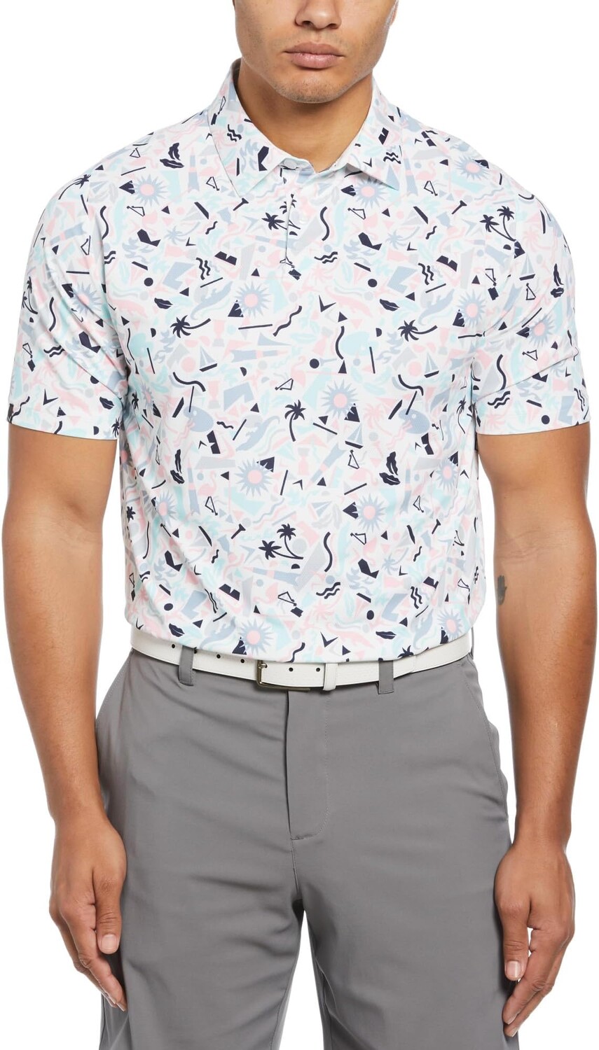 

Поло Callaway Florida Abstract Novelty Print Polo, цвет Bright White