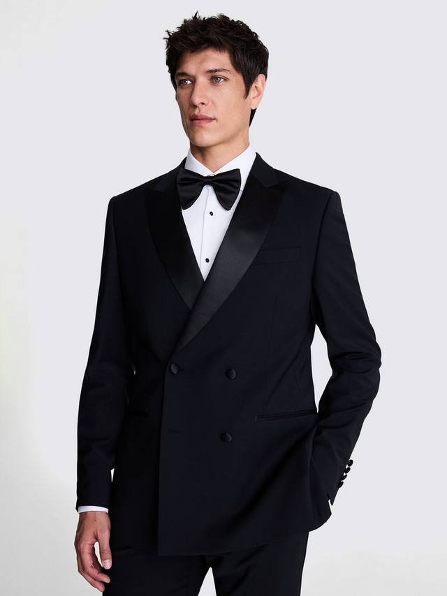 

Приталенный двубортный смокинг Moss