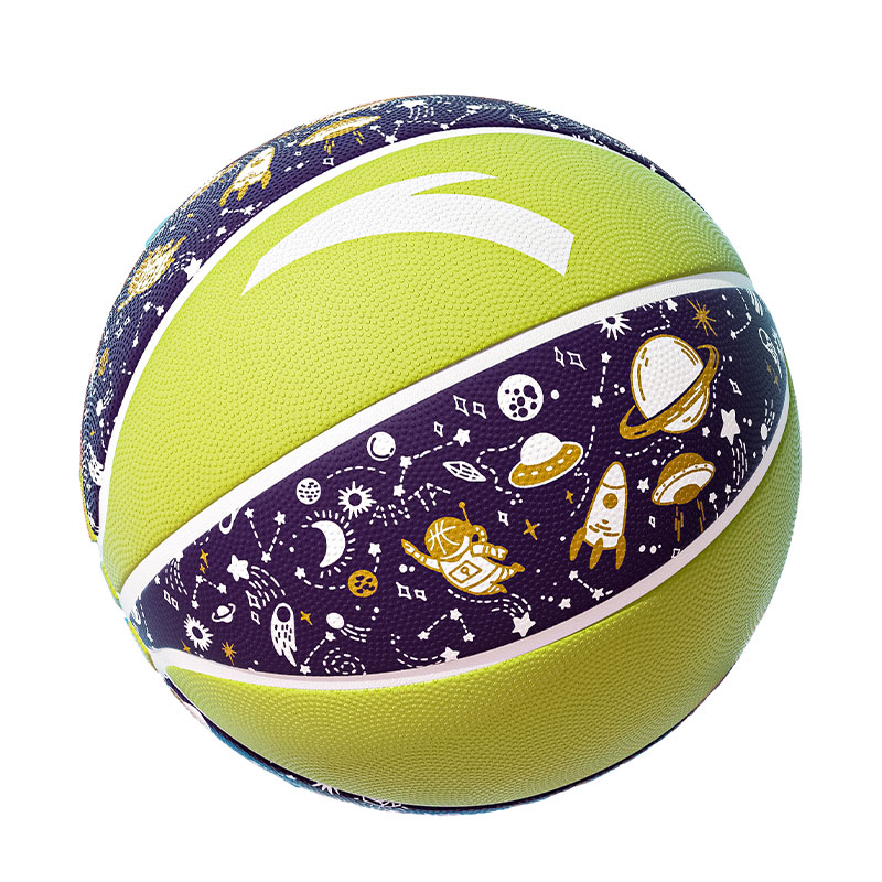 

ANTA Резиновый баскетбольный мяч purple green размер 5 для тренировок детский