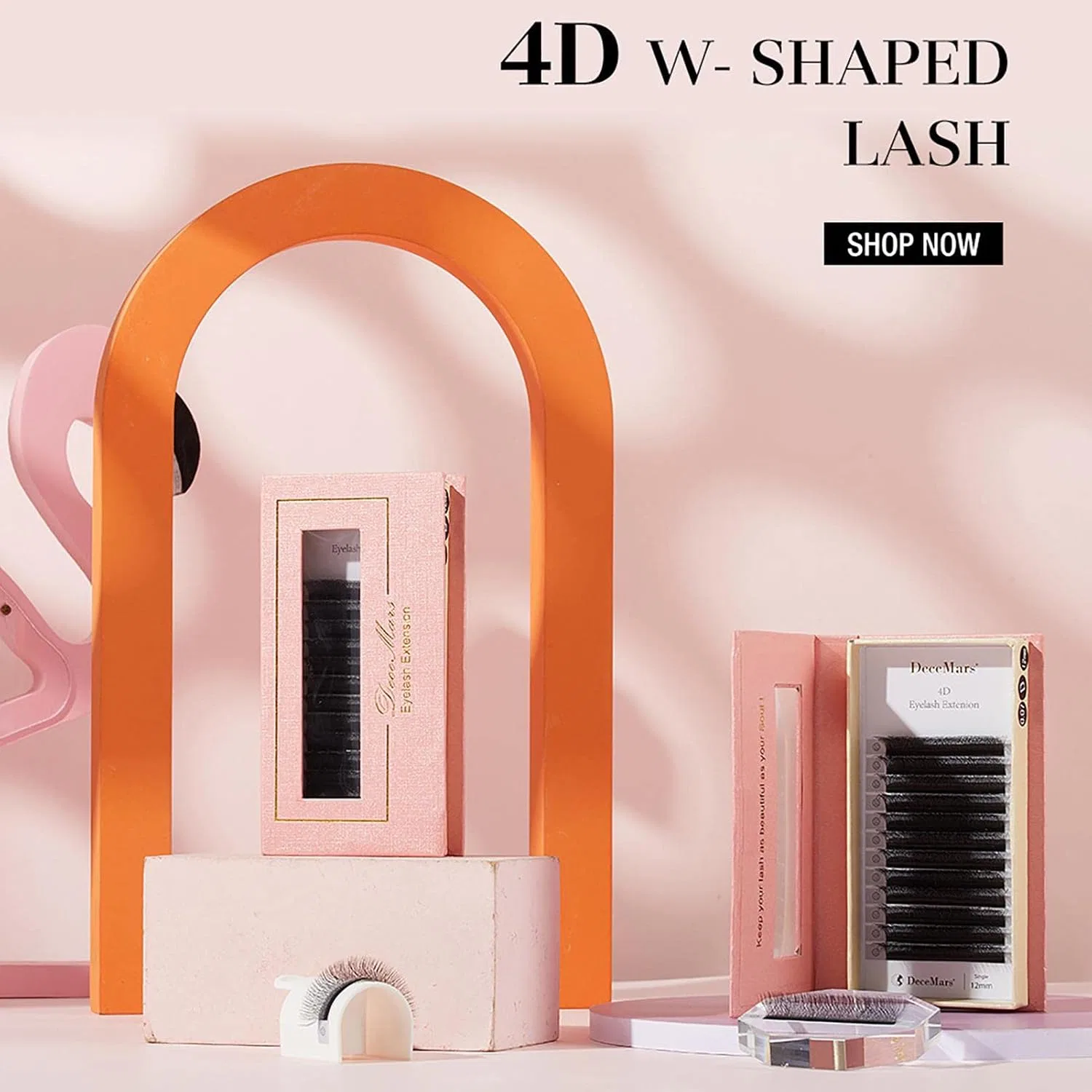 Накладные ресницы 4D Volume W Shape, Bonsem, 5 шт., черные — фото 3