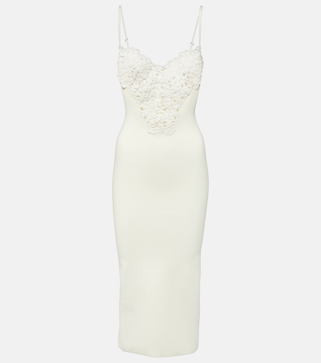 

Платье миди Sculpted Spiral Galvan, Pearl