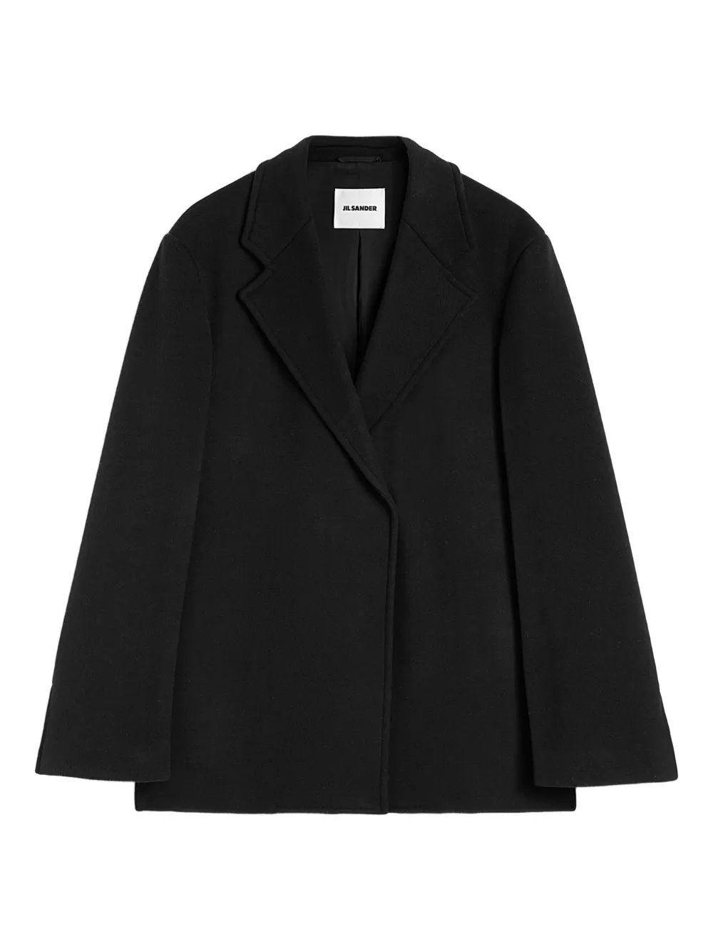 

Пальто с потайной застежкой JIL SANDER, черный