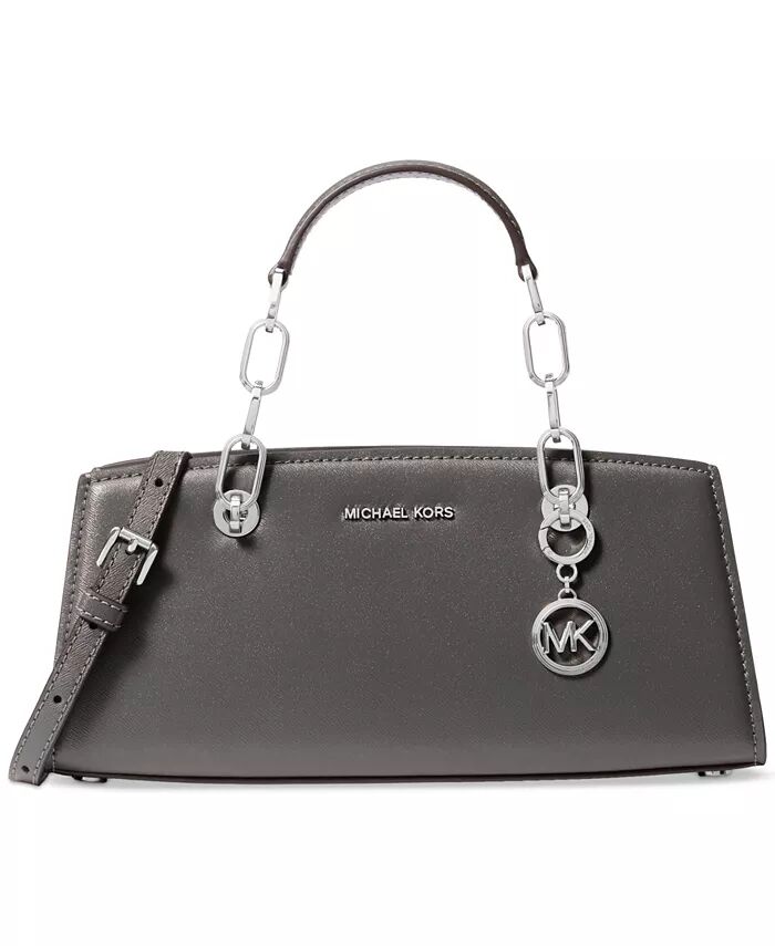 

Кожаная сумка Cynthia Small East West Michael Kors, серый